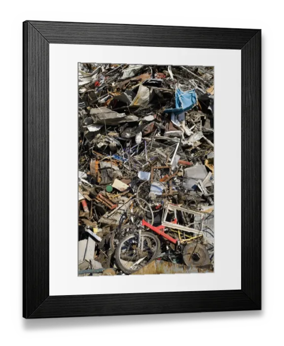 Framed Print : Material for recycling Framed Print : Material for recycling