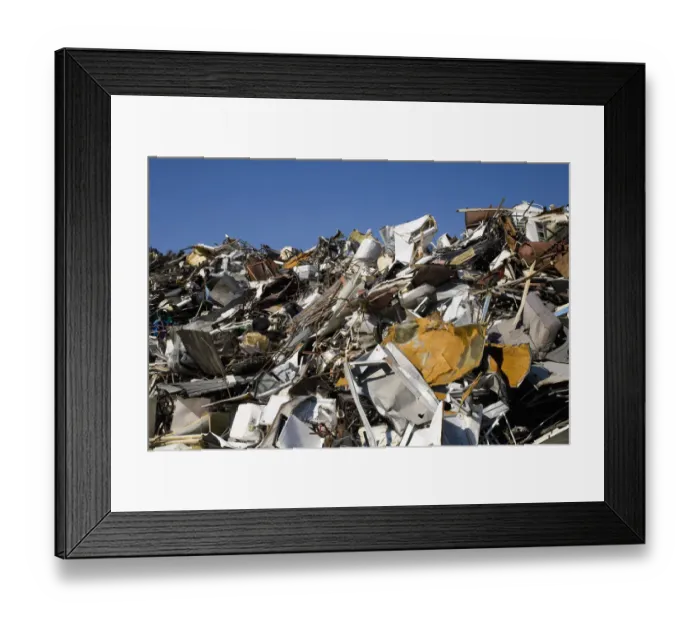 Framed Print : Material for recycling Framed Print : Material for recycling