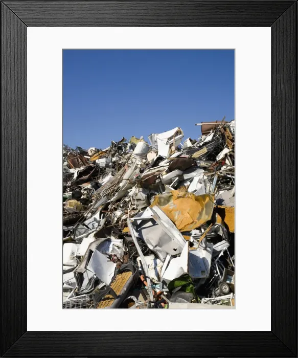 Framed Print : Material for recycling Framed Print : Material for recycling