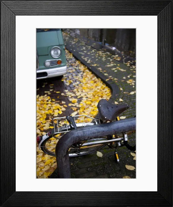 Framed Print : Bicycle in Amsterdam, Netherlands, Europe Framed Print : Bicycle in Amsterdam, Netherlands, Europe