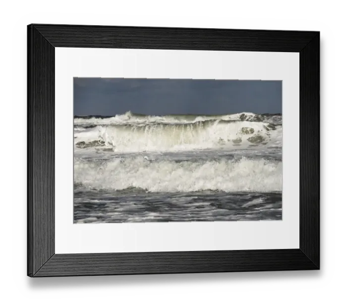 Framed Print : Waves on the beach, Henne beach, West Jutland, Denmark, Europe