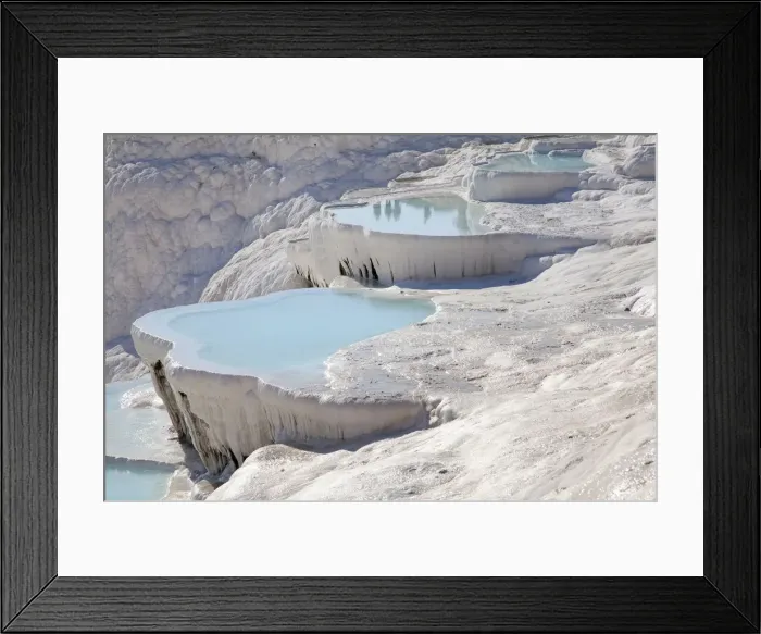 Framed Print : Calcium formations of Pamukkale, UNESCO World Heritage Site, Turkey Framed Print : Calcium formations of Pamukkale, UNESCO World Heritage Site, Turkey