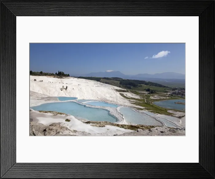 Framed Print : Calcium formations of Pamukkale, UNESCO World Heritage Site, Turkey Framed Print : Calcium formations of Pamukkale, UNESCO World Heritage Site, Turkey