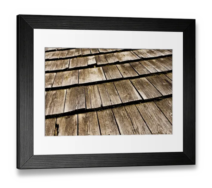 Framed Print : Timber shingles Framed Print : Timber shingles