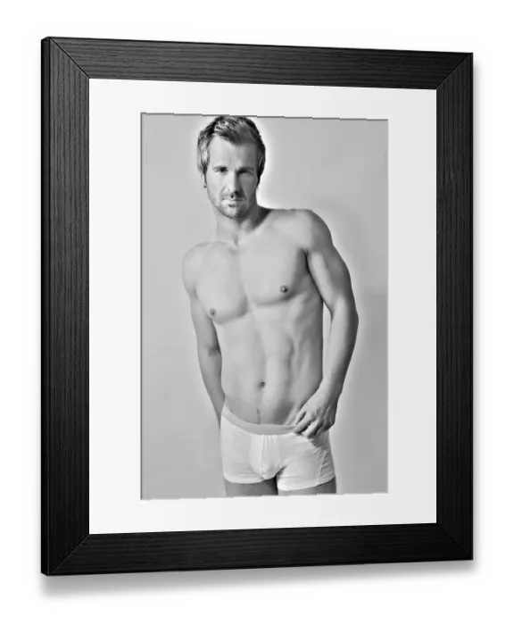 Framed Print : Athletic man wearing underwear Framed Print : Athletic man wearing underwear