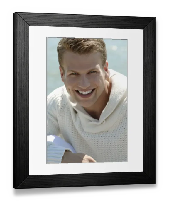 Framed Print : Young man by the sea, portrait Framed Print : Young man by the sea, portrait