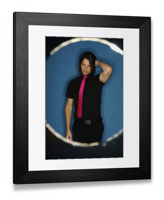 Framed Print : Man, early 30s, wearing party clothes, fashion shot Framed Print : Man, early 30s, wearing party clothes, fashion shot