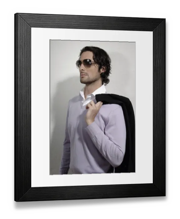 Framed Print : Man in his early thirties, wearing elegant clothes Framed Print : Man in his early thirties, wearing elegant clothes