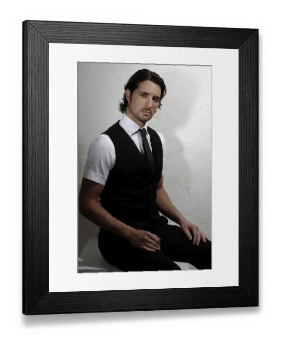 Framed Print : Man in his early thirties, wearing elegant clothes Framed Print : Man in his early thirties, wearing elegant clothes