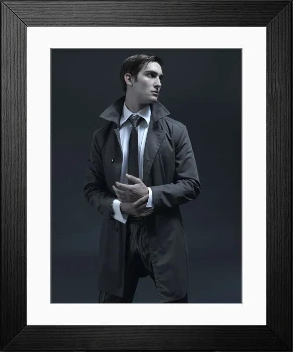 Framed Print : Fashion shot of a man in a suit and jacket Framed Print : Fashion shot of a man in a suit and jacket