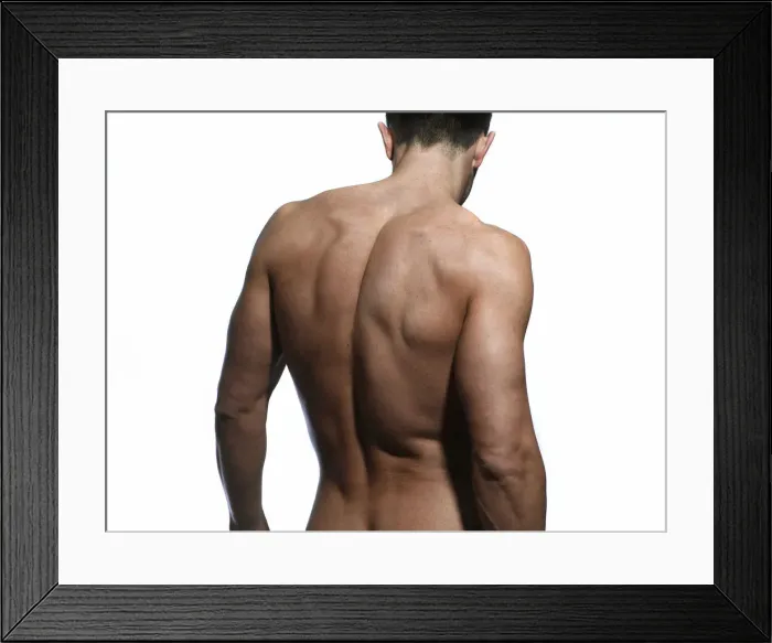 Framed Print : Athletic man, back, shoulders Framed Print : Athletic man, back, shoulders