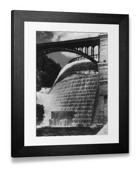 Framed Print : Overflowing Dam Framed Print : Overflowing Dam
