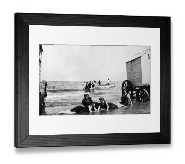 Framed Print : Bathing At Ostende Framed Print : Bathing At Ostende