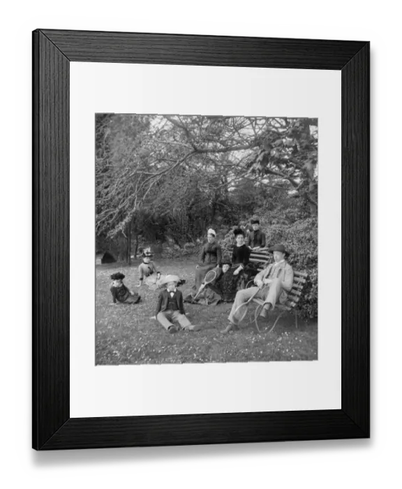Framed Print : Tennis Family