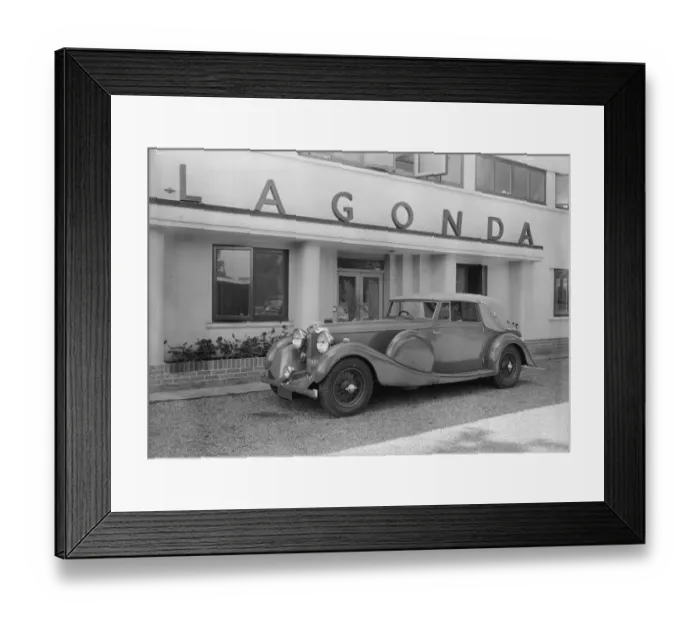 Framed Print : Lagonda. 8th September 1936: A Vincent Lagonda