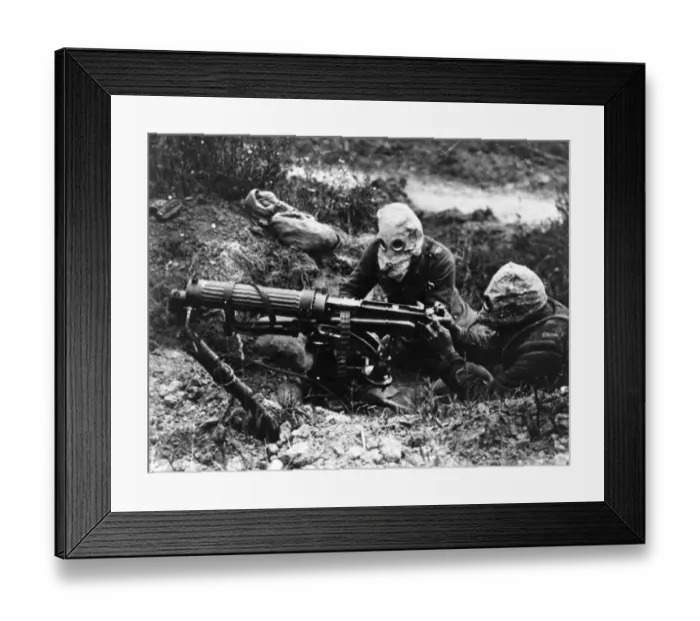 Framed Print : Machine Gunners