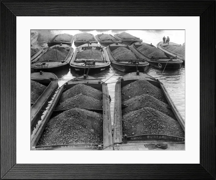 Framed Print : Coal Barges Framed Print : Coal Barges