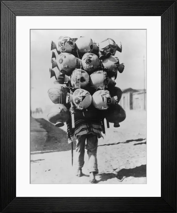 Framed Print : Overload. 30th April 1934: An Indian cargador 