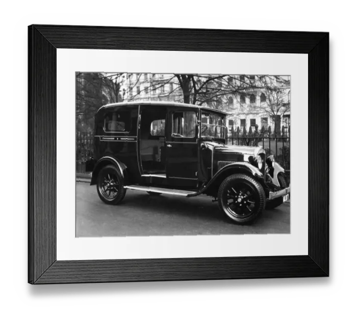 Framed Print : Taxi Cab. circa 1930: A shiny black taxi cab waiting for a fare Framed Print : Taxi Cab. circa 1930: A shiny black taxi cab waiting for a fare