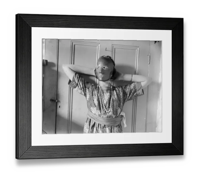 Framed Print : Masked Woman