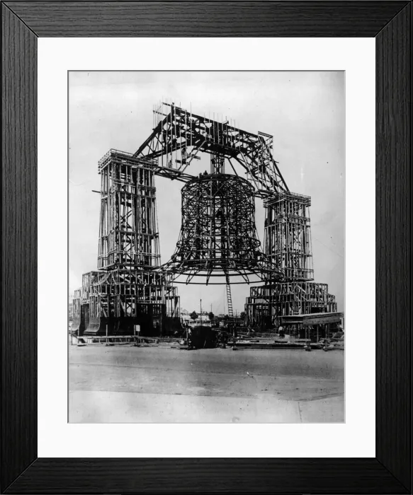 Framed Print : Constructing Bell Framed Print : Constructing Bell