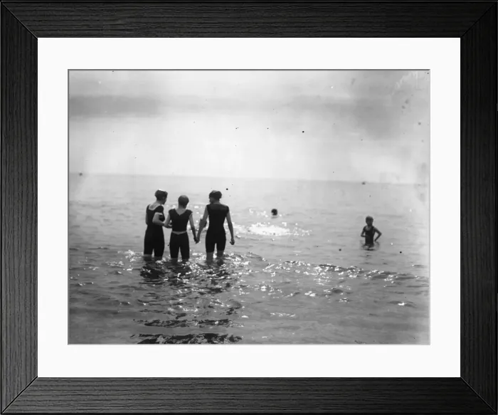 Framed Print : Seaside Bathers Framed Print : Seaside Bathers