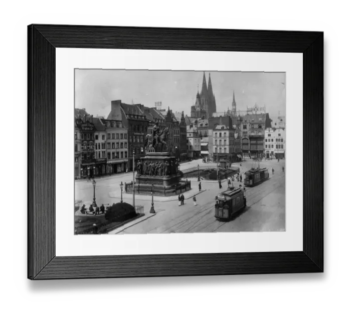 Framed Print : Cologne. circa 1900: Town square in Cologne, Germany Framed Print : Cologne. circa 1900: Town square in Cologne, Germany