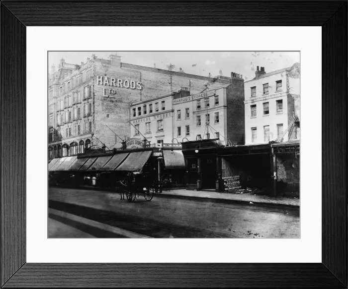 Framed Print : Harrod s. 1901: Harrods store and original shop in Knightsbridge, London Framed Print : Harrod s. 1901: Harrods store and original shop in Knightsbridge, London