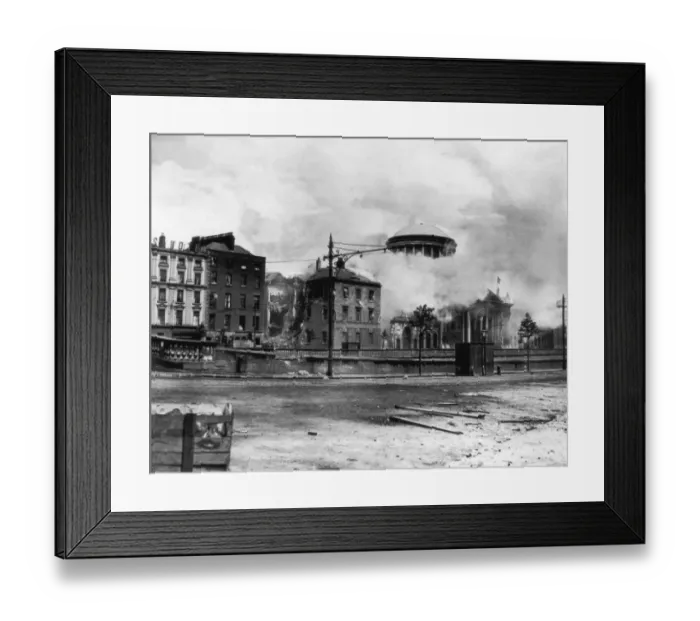 Framed Print : Four Courts Attacked Framed Print : Four Courts Attacked