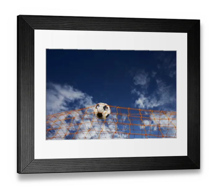 Framed Print : Soccer Ball Going Into Goal Net Framed Print : Soccer Ball Going Into Goal Net