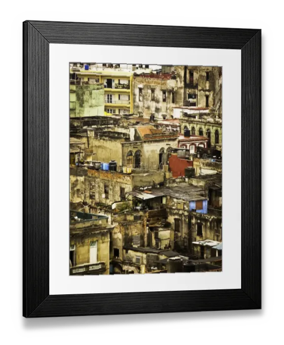 Framed Print : Mosaico. View of the roofs of Old Havana Framed Print : Mosaico. View of the roofs of Old Havana