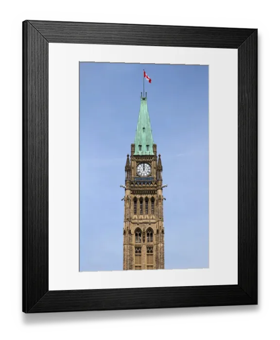 Framed Print : Peace Tower, 12: 00 noon, Ottawa, Canada Framed Print : Peace Tower, 12: 00 noon, Ottawa, Canada