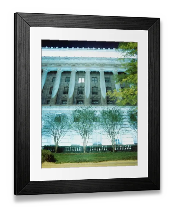 Framed Print : Illuminated Building at Night Framed Print : Illuminated Building at Night