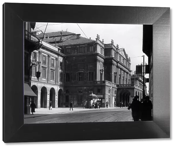 La Scala. circa 1930: La Scala Opera House in Milan, originally built in 1776