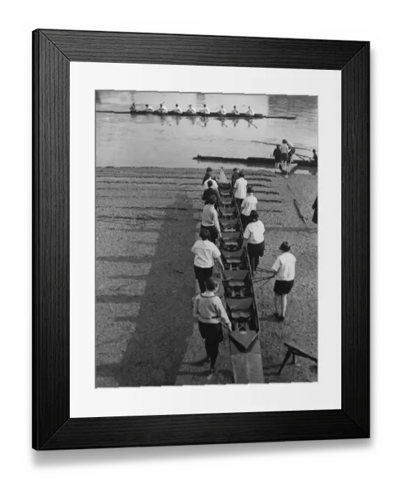Framed Print : Crew Carries Boat Framed Print : Crew Carries Boat