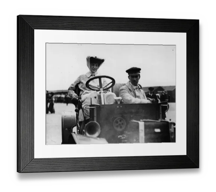 Framed Print : Couple In Car Framed Print : Couple In Car