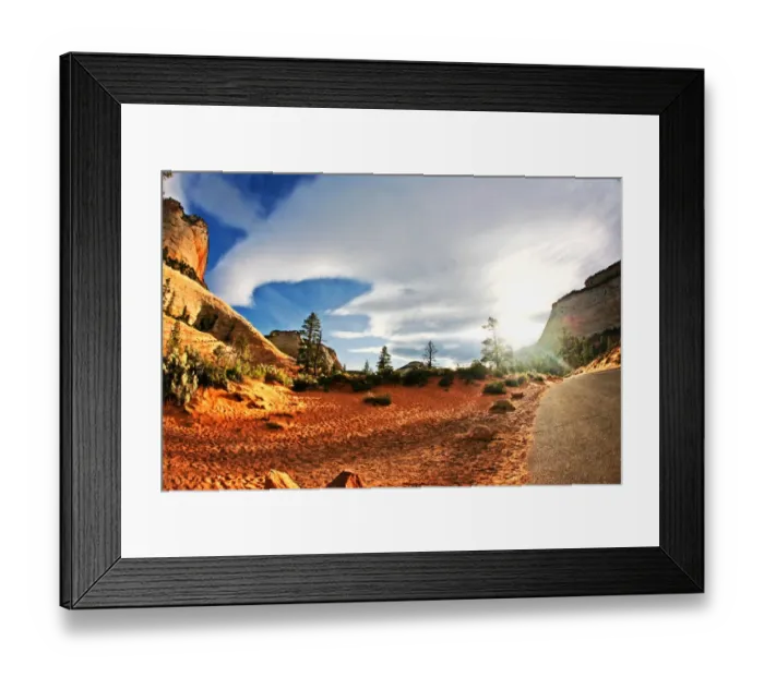 Framed Print : Desert canyon at sunrise Framed Print : Desert canyon at sunrise