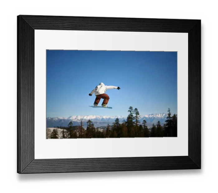 Framed Print : Snowboarder jumping at Mammoth Mountain Resort Framed Print : Snowboarder jumping at Mammoth Mountain Resort