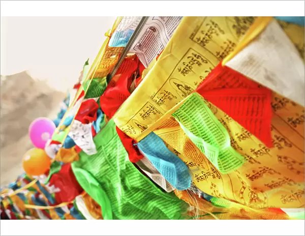 Colorful Prayer Flags at Mount Everest base camp