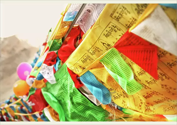 Colorful Prayer Flags at Mount Everest base camp