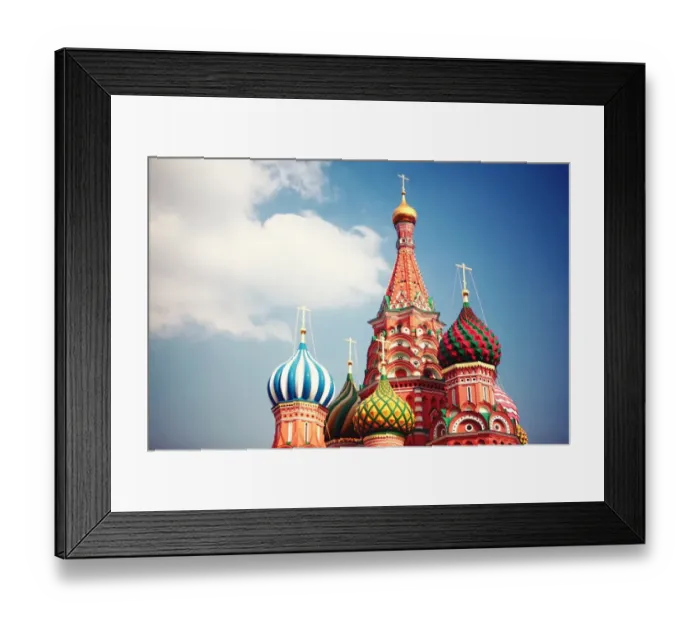 Framed Print : Saint Basils Cathedral in clouds in Moscow Russia Framed Print : Saint Basils Cathedral in clouds in Moscow Russia