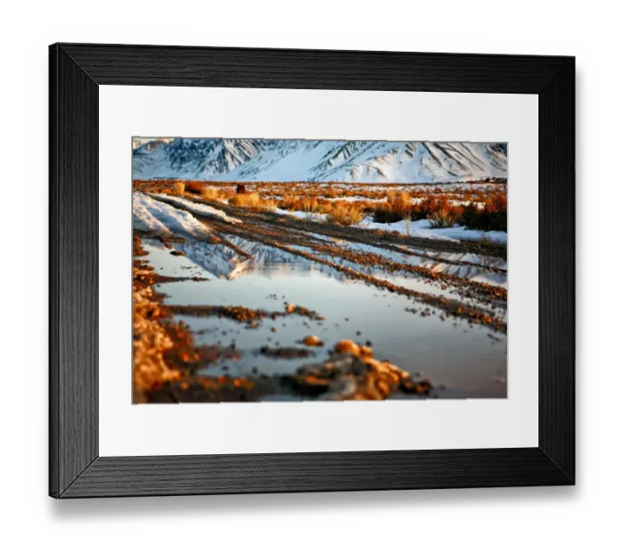Framed Print : Mammoth mountain landscape reflections in lake Framed Print : Mammoth mountain landscape reflections in lake