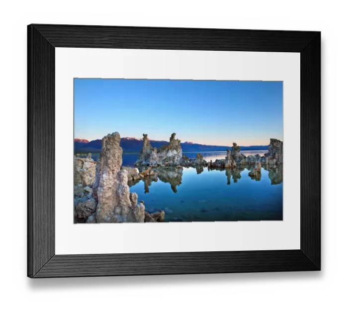 Framed Print : Mono lake. Limestone reflection on Mono lake in California Framed Print : Mono lake. Limestone reflection on Mono lake in California
