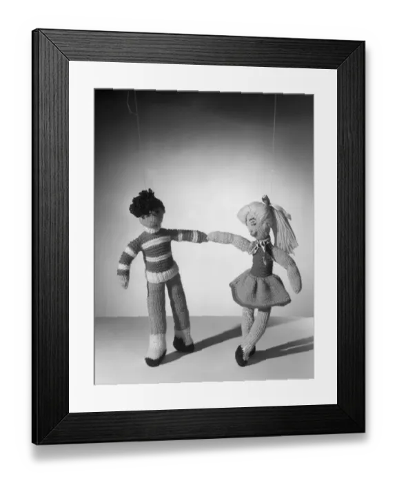 Framed Print : Knitted Dolls Framed Print : Knitted Dolls