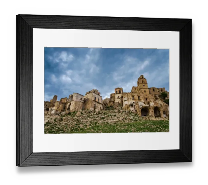 Framed Print : Craco - The ghost town