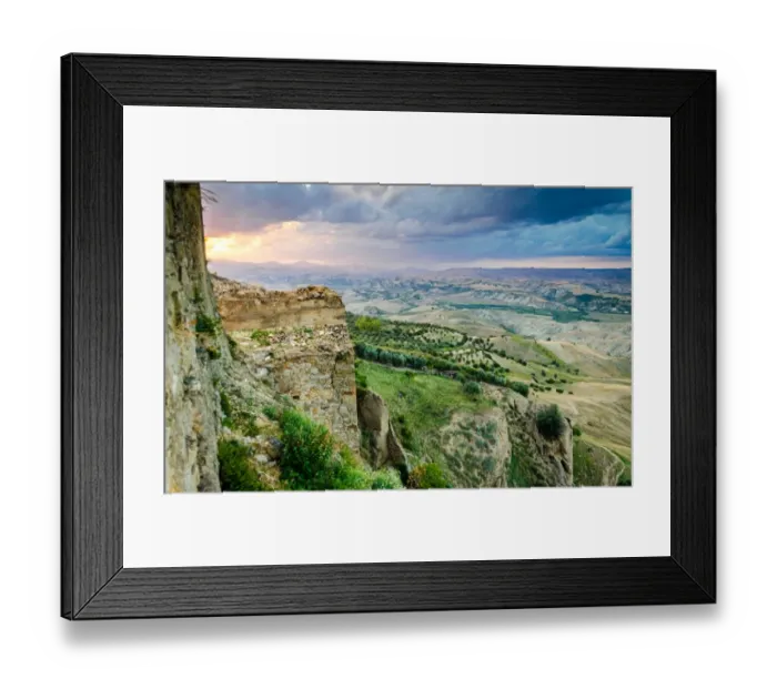 Framed Print : View from Craco Framed Print : View from Craco