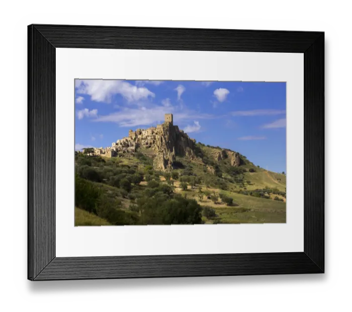 Framed Print : Abandoned mountain village Craco, Basilicata, Italy Framed Print : Abandoned mountain village Craco, Basilicata, Italy