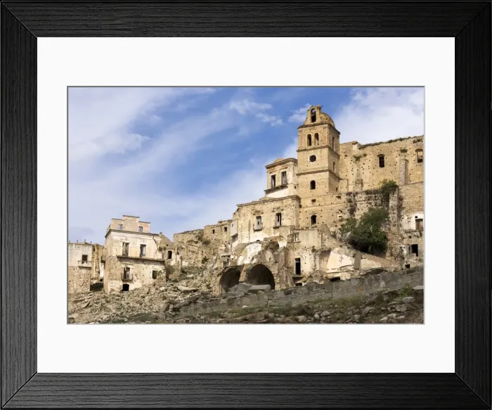 Framed Print : Abandoned mountain village Craco, Basilicata, Italy Framed Print : Abandoned mountain village Craco, Basilicata, Italy
