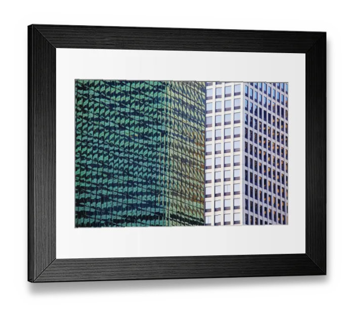 Framed Print : Reflections in high-rises, Chicago, Illinois, USA Framed Print : Reflections in high-rises, Chicago, Illinois, USA