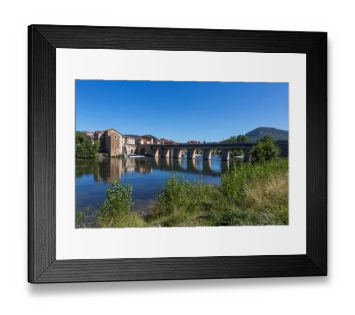 Framed Print : Millau  /  France - historic bridge crossing Tarn River